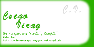 csego virag business card